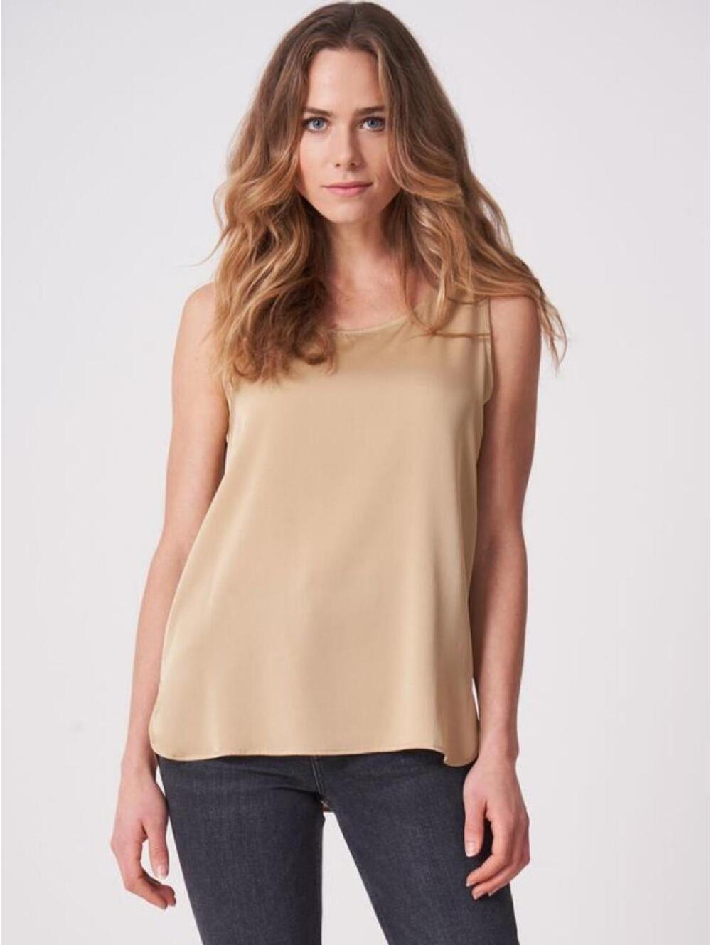 Repeat silk tank top